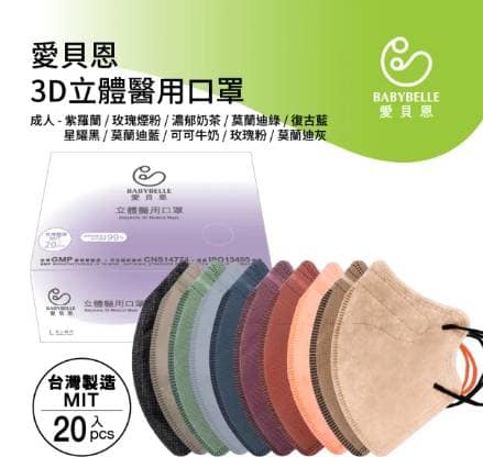 口罩推薦 口罩推薦-2022 愛貝恩 成人3D立體醫用口罩