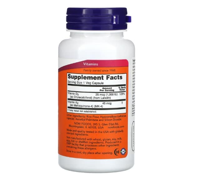 iHerb D3 不能買?2024ptt推薦維生素D、兒童綜合維他命攝取量、滴劑評價 11 維生素D3-2023推薦:諾奧, 維生素 D3 + K2 素食膠囊